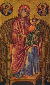 Thronende Madonna mit Kind, ca. 1260-1280 von Unknown Byzantine school
