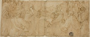 Franziskanische Heilige in Anbetung von Unknown Florentine