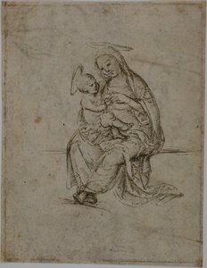 Jungfrau und Kind (recto); Putti (verso)