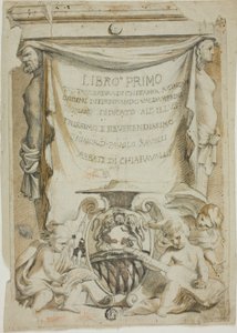 Entwurf für Titelseite des Gitarrenhandbuchs von Ferdinando Valdambrini von Unknown Italian
