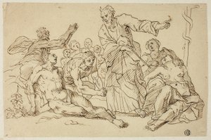 Moses und die eherne Schlange von Unknown Italian