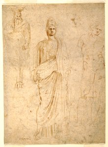 Zeichnung, Klassische Figuren, ca. 1550 von Unknown artistUnknown artist