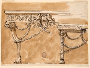 Zeichnung, Konsolentische, ca. 1790 von Unknown artistUnknown artist