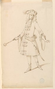 Kostümentwurf: Ein Edelmann, König oder Prinz für ein Ballett, ca. 1720 von Unknown artistUnknown artist