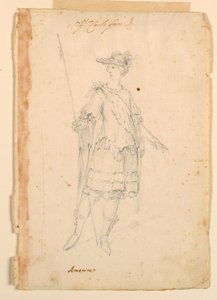 Kostümentwurf: Amerika für ein Ballett, ca. 1720 von Unknown artistUnknown artist