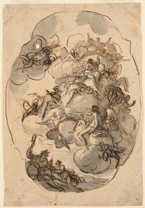 Zeichnung, Entwurf für eine Decke, 17.–19. Jahrhundert von Unknown artistUnknown artist