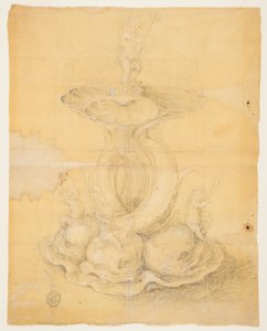 Zeichnung, Entwurf für ein Mittelstück, 1630–1660 von Unknown artistUnknown artist