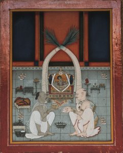 Maharao Kishor Singh von Kota feiert ein religiöses Fest von Unknown artistUnknown artist
