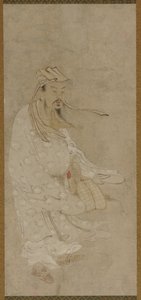 Ein Chinese steht im starken Wind von Unknown artist