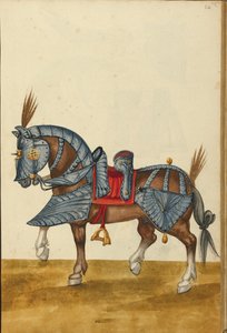 Ein Pferd in Rüstung