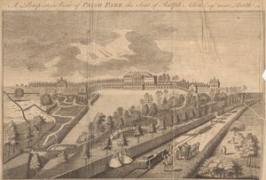 Eine perspektivische Ansicht von Prior Park, dem Sitz von Ralph Allen Esq. in der Nähe von Bath