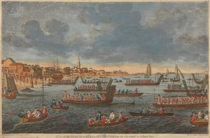 Eine Ansicht von Gravesend in Kent, mit Truppen, die die Themse nach Tilbury Fort überqueren
