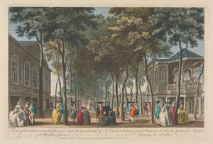 Ansicht des Orchesters mit der Musikband, der großen Promenade usw. in den Marybone Gardens