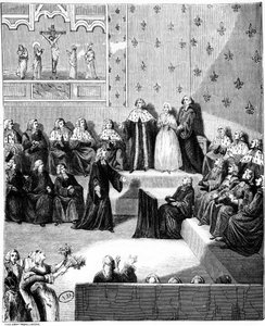 Eine Gerichtsverhandlung. 18. Jahrhundert. von Unknown artist