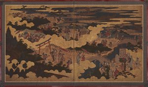 Ein Fest am Sumiyoshi-Schrein