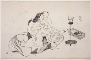 Ein Blatt aus einem Shunga-Album