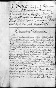 Kontobuch für das Jahr 1789 des Besitzes des Herzogs von Rochefoucauld Liancourt