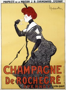 Werbeplakat für Champagne de Rochegre