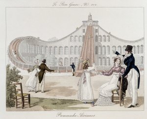 Luftspaziergänge: Achterbahn - in "Le Bon genre", Nr. 102, Anfang des 19. Jahrhunderts von Unknown artist