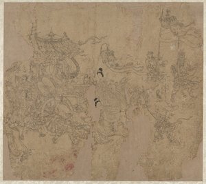 Album mit daoistischen und buddhistischen Themen: Prozession daoistischer Gottheiten: Blatt 3 von Unknown artist
