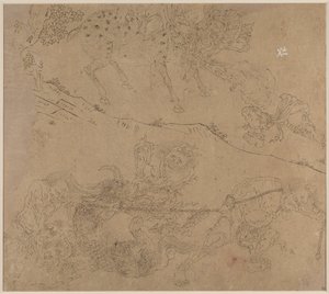 Album der daoistischen und buddhistischen Themen: Suche den Berg: Blatt 47 von Unknown artist