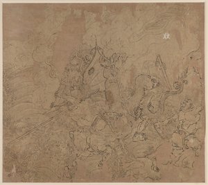 Album der daoistischen und buddhistischen Themen: Suche den Berg: Blatt 49 von Unknown artist