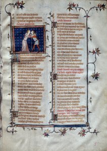 Allegorie der Jugend. Miniatur im „Roman de la Rose“ von Jean de Meun (ca. 1240-1305), um 1370. Paris, Bibliothèque Sainte-Geneviève von Unknown artist