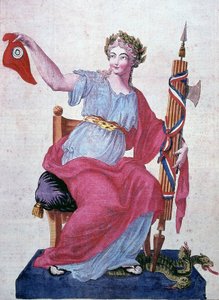 Allegorie der Republik und Freiheit mit der phrygischen Mütze