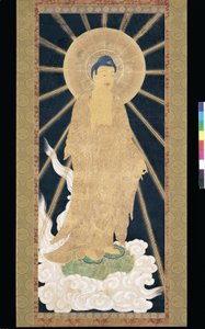 Amitabha (Amida) Triade, die vom Himmel herabsteigt von Unknown artist