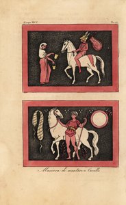 Antike griechische Methode, ein Pferd ohne Sattel zu reiten von Unknown artist