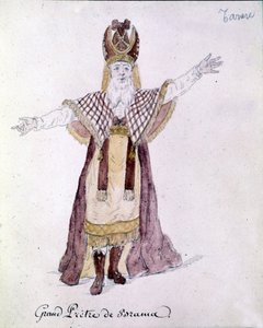 Antonio Salieri (1750 - 1825), eine Figur der Oper Tarare, die im Juni 1787 in Paris aufgeführt wurde von Unknown artist