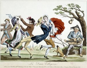 Ball: Dorftanz - n.d., späte 18. Jahrhundert, Carnavalet. von Unknown artist