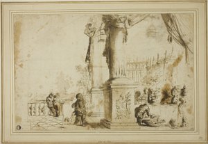 Bankettszene auf der Terrasse von Unknown artist