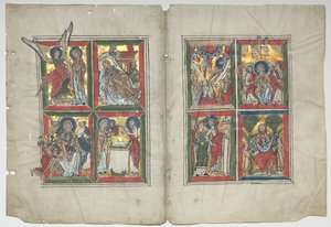 Bifolien mit Szenen aus dem Leben Christi