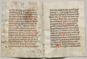Bifolio aus einem Stundenbuch: Text (verso)
