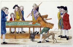 Billardspieler - Gravur, n.d., späte 18. Jahrhundert, Carnavalet