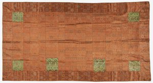 Brokade, Seide. Ein buddhistisches Mönchsgewand, geflickt; kesa