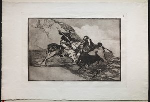Stierkämpfe: Die Art und Weise, wie die alten Spanier Stiere zu Pferd auf freiem Feld jagten