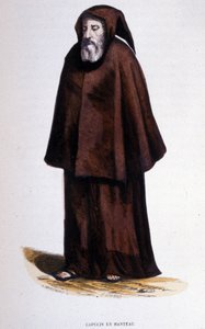 Kapuziner im Mantel, Gravur aus einem Album über religiöse Orden, Paris von Unknown artist