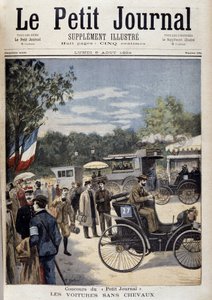 Autos ohne Pferde, erstes Auto Panhard Levassor - Cover. „Le Petite Journal“ vom 6. August von Unknown artist