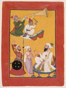 Feiern der Geburt Krishnas, aus einem Bhagavata Purana von Unknown artist