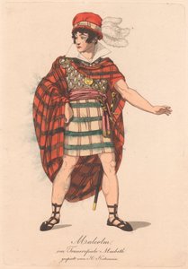 Charaktere aus einer deutschen Produktion von Macbeth (eine von sechs Radierungen)