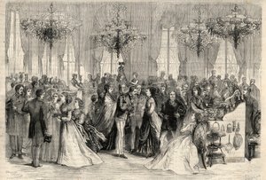 Wohltätigkeitsverkauf an das Außenministerium für den Bau eines deutschen Krankenhauses in Paris. Gravur in „The Universe illustrious“ von Unknown artist