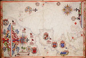 Karte des nordöstlichen Atlantiks, von den Britischen Inseln bis Kap Verde, um 1620 (Manuskript) von Unknown artist