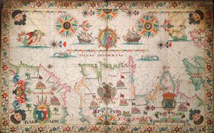 Karte des nordöstlichen Atlantiks, von Irland bis Kap Verde, c.1600 von Unknown artist
