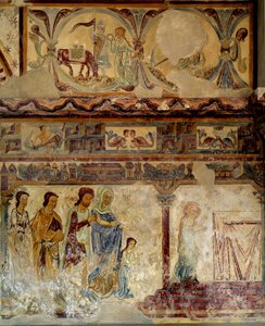 Kindheit der Jungfrau Maria nach den Fresken des 12. und 13. Jahrhunderts der Kirche von Alt-Pouzauges in der Vendée von Unknown artist