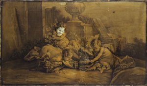 Kinder spielen in einer Landschaft, zwischen 1701 und 1800 von Unknown artist
