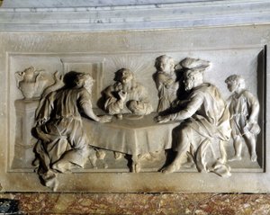 Christus und die Pilger von Emmaus. Altarbild der Kirche von Trets von Unknown artist
