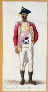 Cipaye von Bengalen (Indien) - Gravur, Ende des 18. Jahrhunderts von Unknown artist