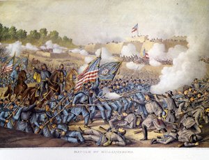 Amerikanischer Bürgerkrieg (1861-1865): 05.05.1862. Schlacht von Williamsburg. Gravur